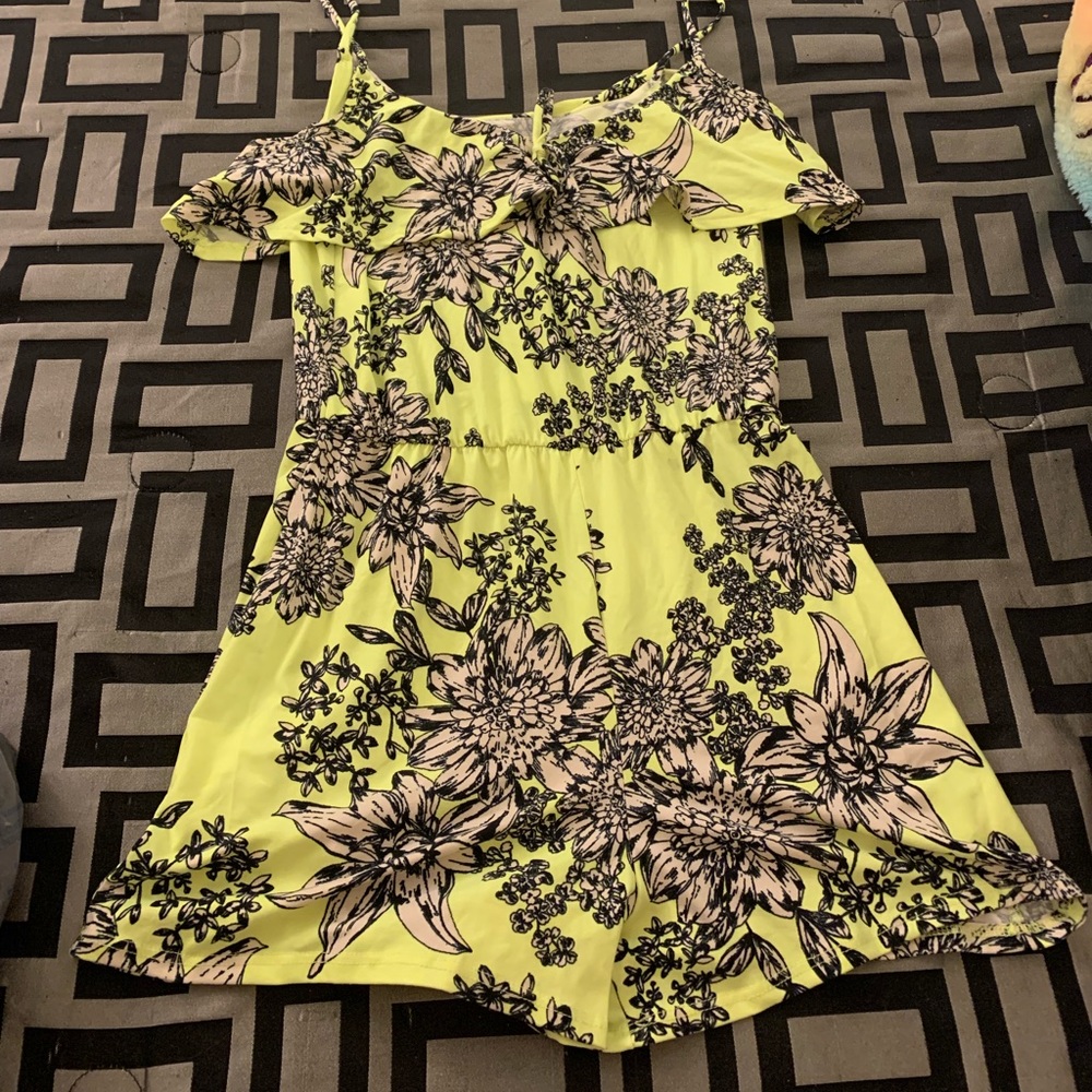 Size medium neon green romper